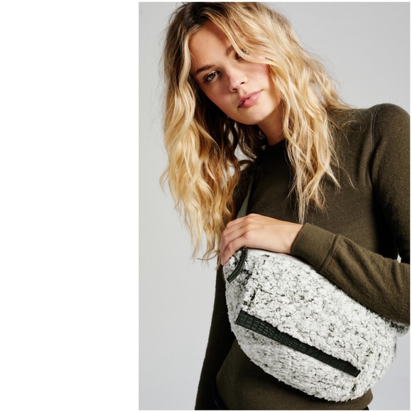 Free People Handbags - FREE PEOPLE Cozy Up Sling Bag Faux Fur Fanny Pack
